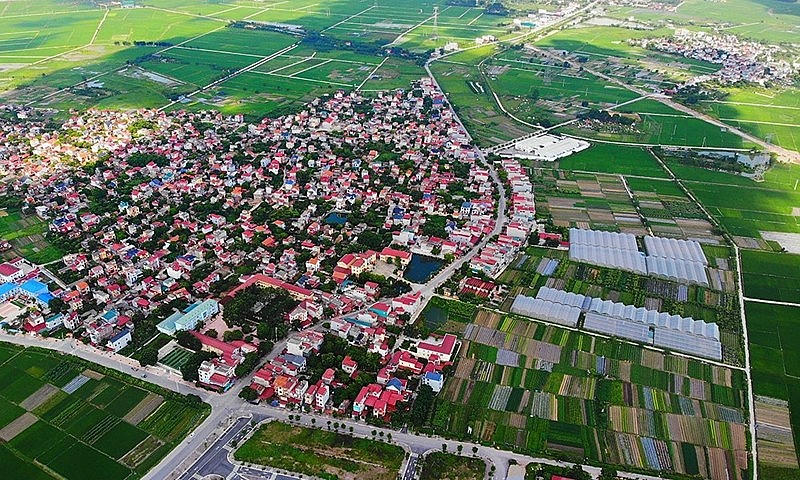 Một góc đô thị huyện Yên Dũng, Ảnh: Chương Huyên