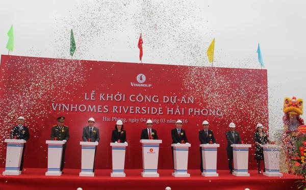 Lễ khởi công khu đô thị phức hợp Vinhomes Riverside của Vingroup.