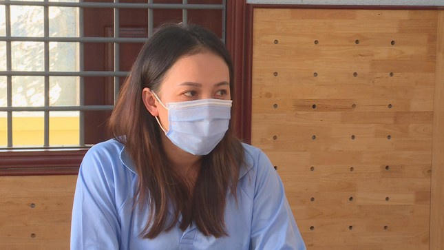 Bùi Thị Bích Trâm tại cơ quan Công an.