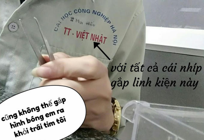 Khi sinh viên Đại học Công Nghiệp tỏ tình toàn bằng linh kiện điện tử
