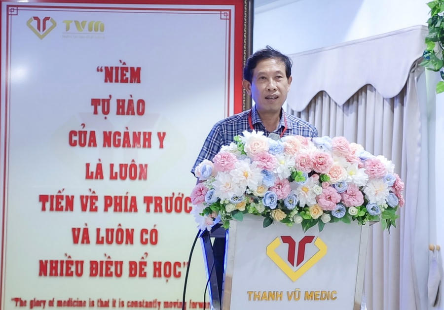 BS.CKII Phạm Văn Tùng - Phó Giám đốc Sở Y tế tỉnh Cà Mau, phát biểu tại buổi lễ.