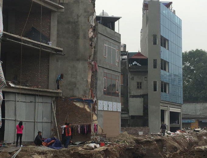Quận Bắc Từ Liêm đang tích cực xử lý các trường hợp nhà, đất không đủ điều kiện về mặt bằng xây dựng. Ảnh: Phong Châu.