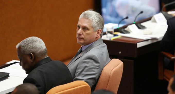 Ông Miguel Diaz-Canel, ứng viên cho chức Chủ tịch Hội đồng Nhà nước thay cho ông Raul Castro. (Ảnh: Reuters)