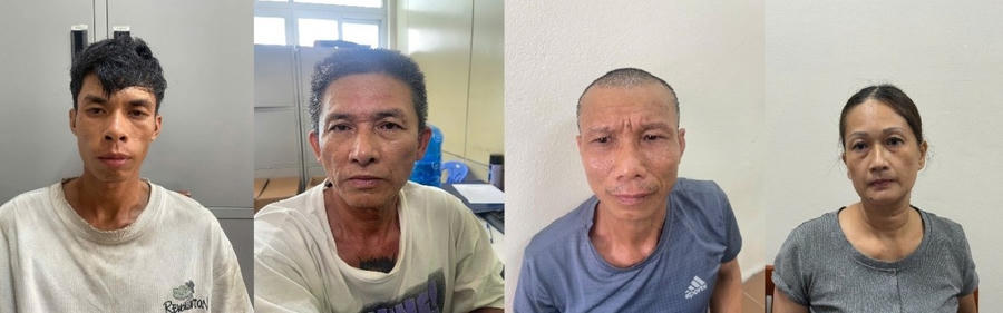 Các đối tượng từ trái sang phải: Dũng, Hùng, Tuấn, Lan Anh.