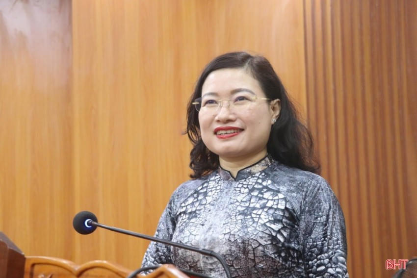 Bà Nguyễn Thị Nguyệt, Phó chủ tịch UBND tỉnh Hà Tĩnh. Ảnh: BHT