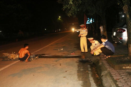 Hiện trường vụ tai nạn.