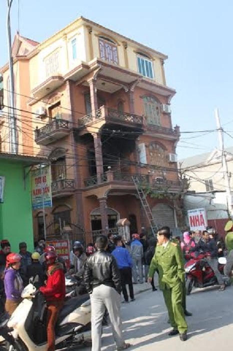 Nhà nghỉ An Phú Qúy, nơi xảy ra vụ tự thiêu. (Ảnh CTV).