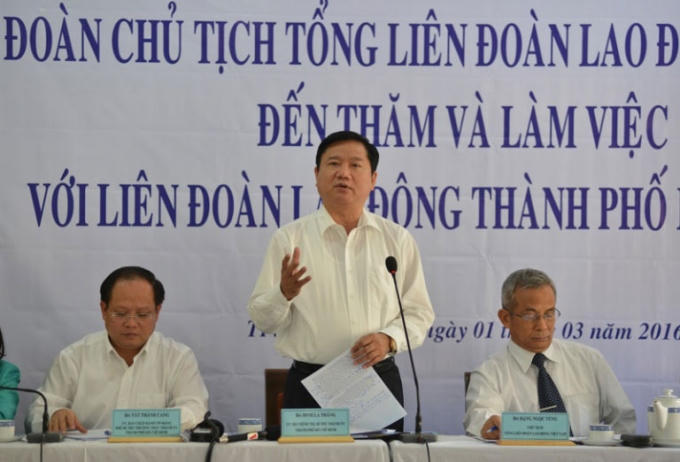Bí thư Thành ủy Đinh La Thăng đặt câu hỏi với Liên đoàn lao động TP.HCM.
