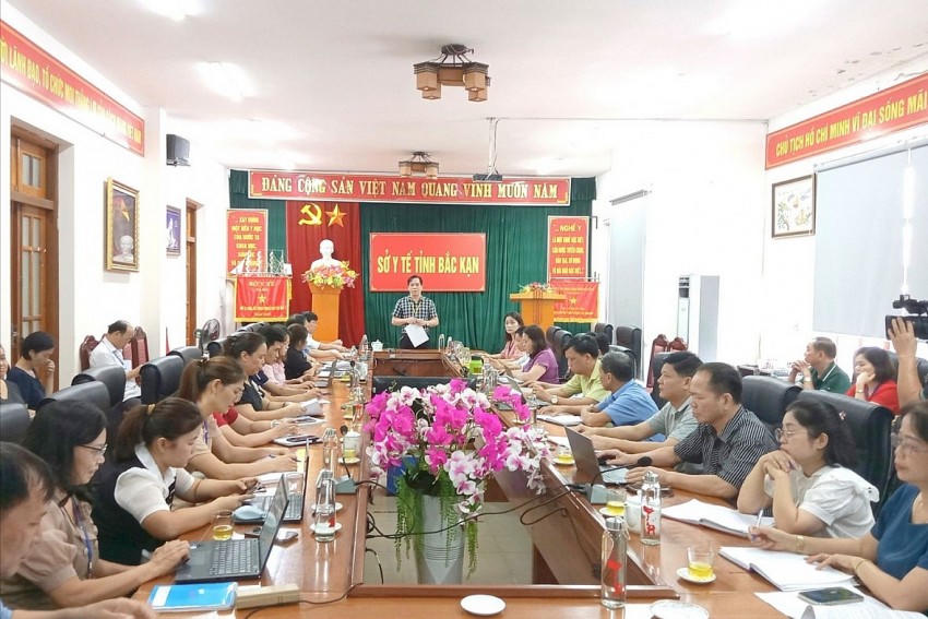 Toàn cảnh Hội nghị trực tuyến phòng, chống dịch bệnh do não mô cầu. (Ảnh: Báo Bắc Kạn).