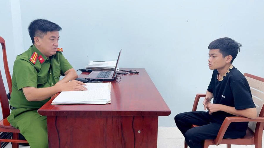 Đối tượng Lê Hữu Hiền khai nhận tại Cơ quan Công an