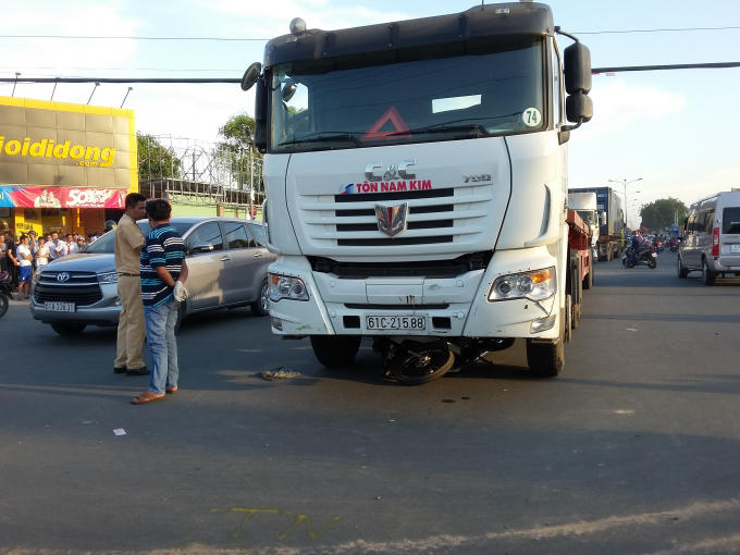 Hiện trường vụ tai nạn.