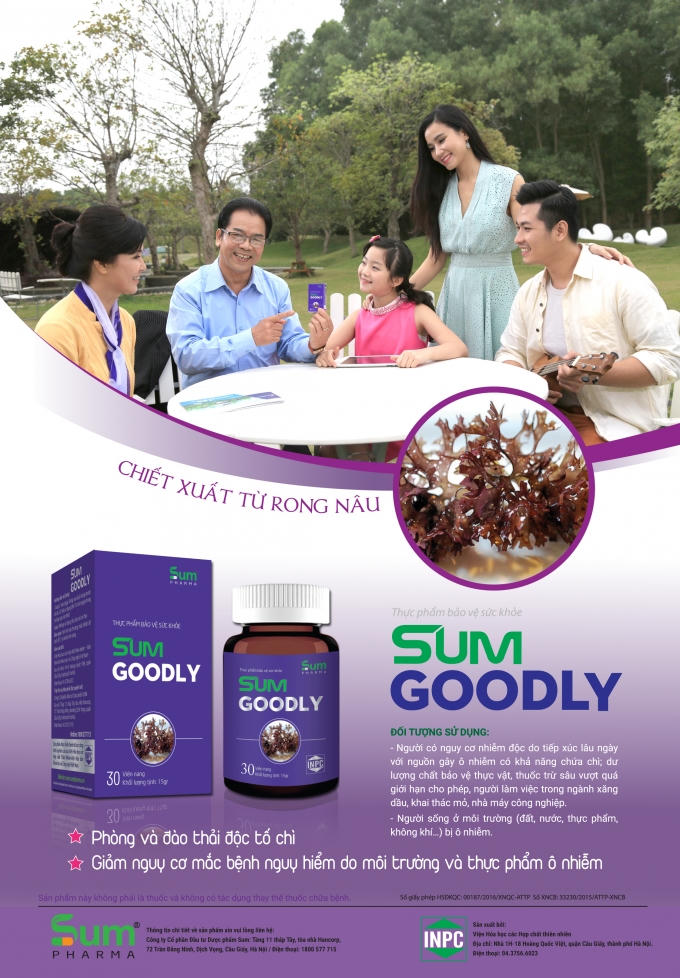 Sumpharma ra mắt sản phẩm mới Sumgoodly - Thải độc ch&igrave;, giảm nguy cơ mắc bệnh hiểm ngh&egrave;o