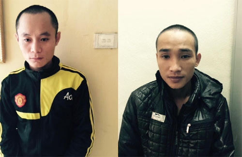 2 đối tượng Nguyễn Ngọc Minh (trái) và Nguyễn Đức Tình (phải)