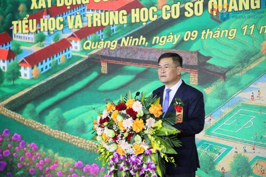 Phó Bí thư Tỉnh ủy, Chủ tịch UBND Quảng Ninh Bùi Văn Khắng phát biểu tại Lê Khởi công.