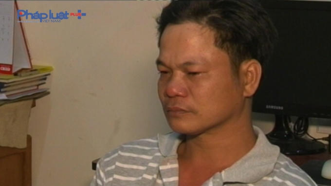 Bùi Văn Thiện tại cơ quan công an.