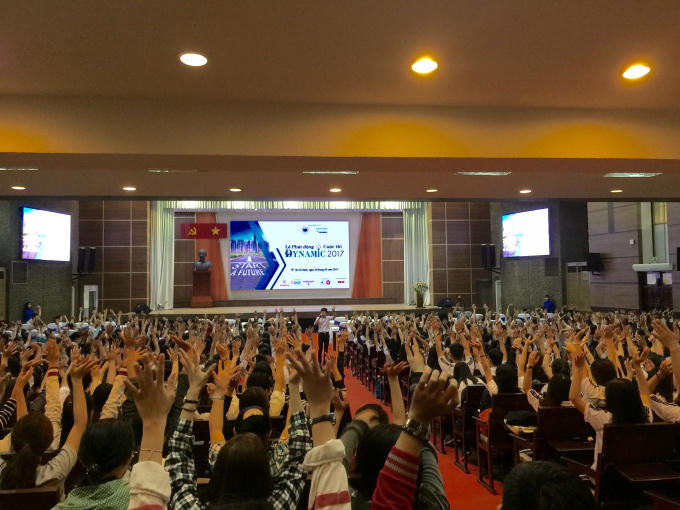 Buổi lễ khởi động thu hút hơn 1.000 bạn sinh viên tham gia.