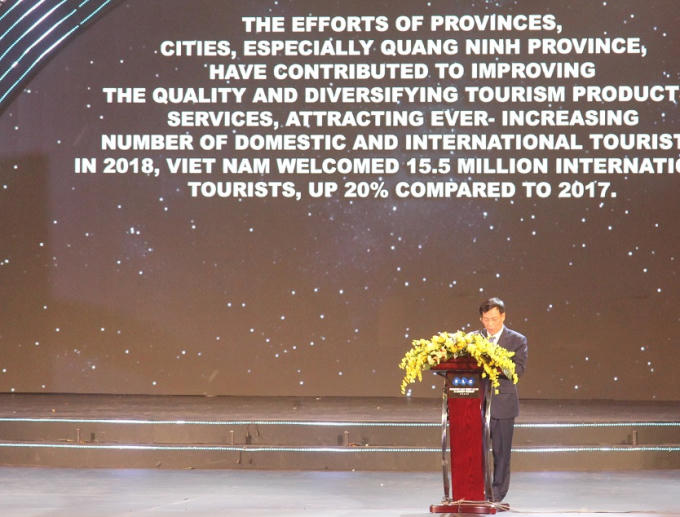 Bộ trưởng Bộ Văn hóa, Thể thao và Du lịch - Nguyễn Ngọc Thiện phát biểu chỉ đạo tại buổi lễ.