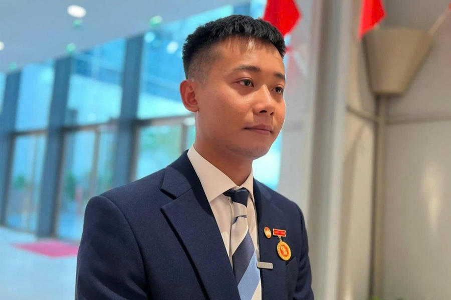 Phạm Quang Linh trước khi bị khởi tố (Ảnh: Báo Đại đoàn kết)