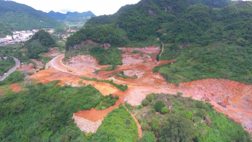 Vị trí khu đất san lấp trái phép của ông Hoàng Văn Thành.
