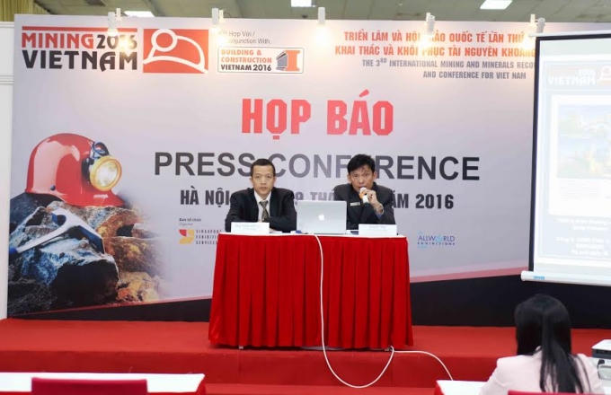 Sáng nay (29/3) đã diễn ra cuộc họp báo Mining VietNam 2016 (Ảnh Thanh Huyền)