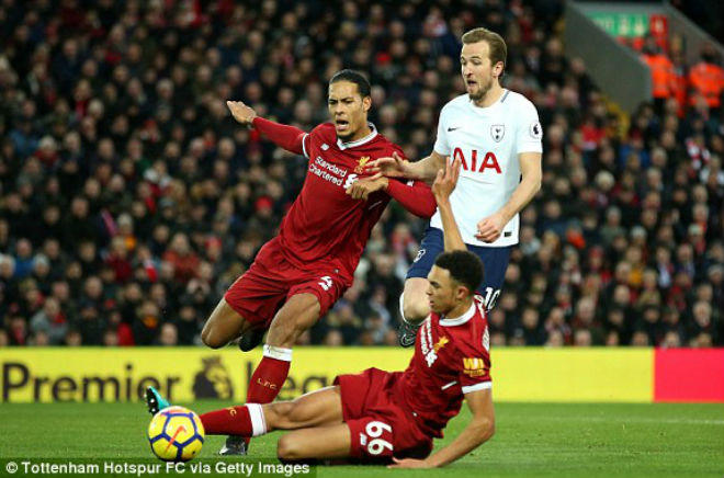 Liverpool đánh rơi chiến thắng ở những giây bù giờ cuối cùng. (Ảnh: Tottenham Hotspur FC via Getty Images)