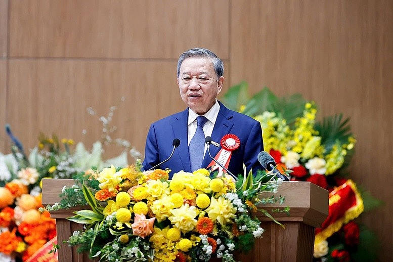 Tổng Bí thư Tô Lâm phát biểu tại hội nghị - Ảnh: VGP