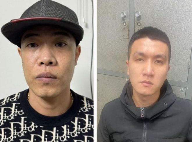 Các đối tượng Chu Ngọc Thăng và Nguyễn Nhật Nam. Ảnh CACC.