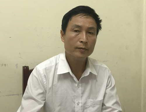 Hoàng Đình Nam tại cơ quan điều tra (ảnh CAND).