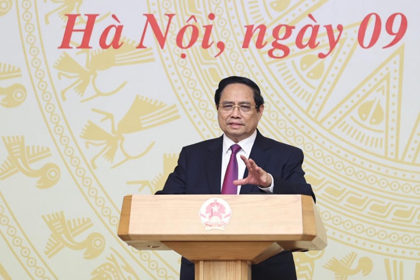 Thủ tướng Phạm Minh Chính phát biểu chỉ đạo phiên họp. Ảnh: Nhật Bắc