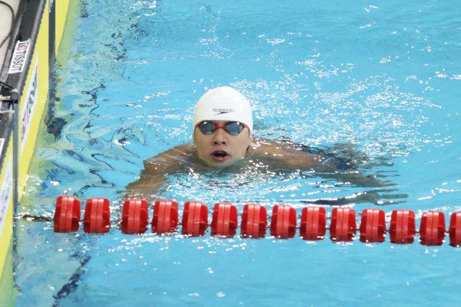 Thành tích 1 phút 50,39 giây kém xa kỷ lục SEA Games là 1 phút 48,96 giây mà Quý Phước lập được ở Singapore cách đây một năm. Chung cuộc, Quý Phước xếp thứ 41/48 VĐV ở vòng loại.