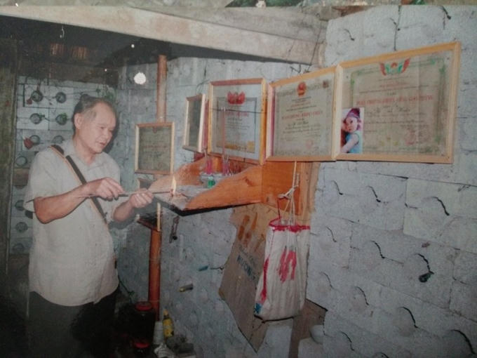 Nơi ông Ngân thờ Mẹ Việt Nam anh hùng và hai người anh, em trai liệt sỹ trước khi bị UBND huyện Quảng Uyên cưỡng chế, phá bỏ.