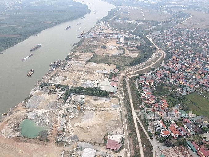 Một đoạn đê trên địa bàn huyện Tiên Du, Bắc Ninh (ảnh chụp năm 2021).