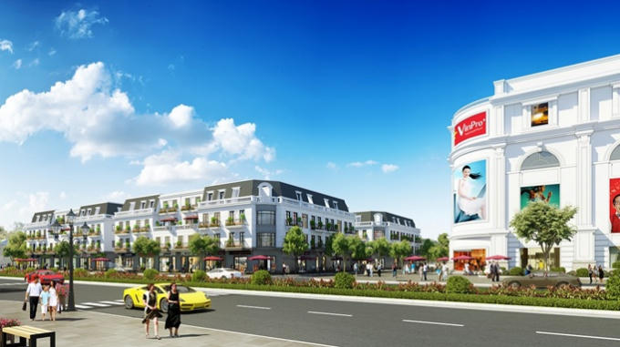Phối cảnh minh họa nhà phố thương mại Vincom Shophouse Phú Yên.