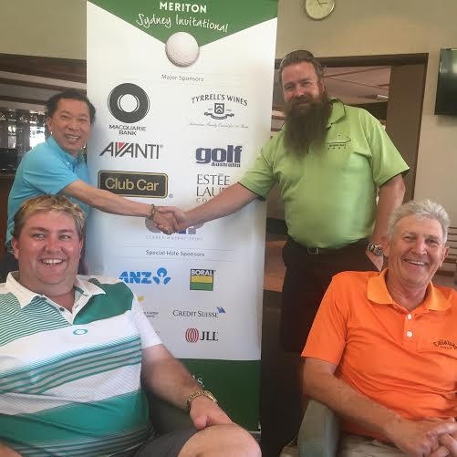 Ông Scott Riddick và các học viên tại giải Golf Meriton Sydney Invitational. Các học viên của Scott là khách mời Vip giải Golf thuộc hệ thống PGA.