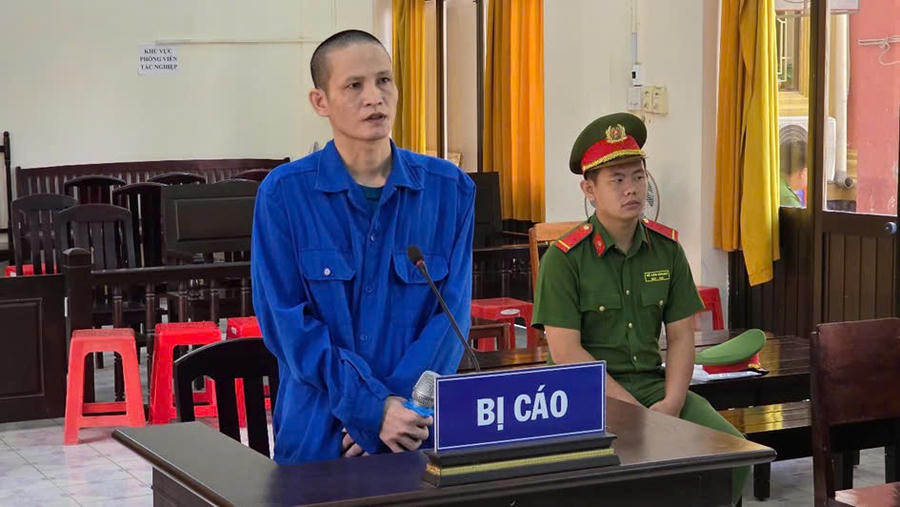 Bị cáo Lê Tấn Điều tại phiên toà