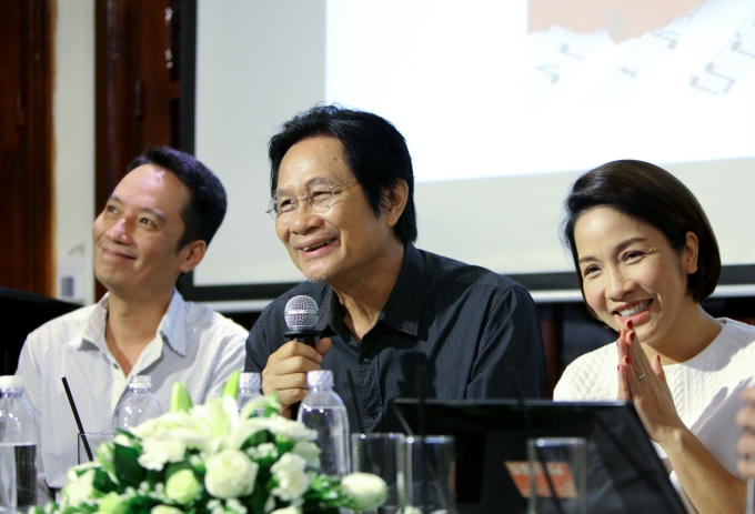 Nhạc sĩ Dương Thụ cùng vợ chồng ca sĩ Mỹ Linh -Anh Quân