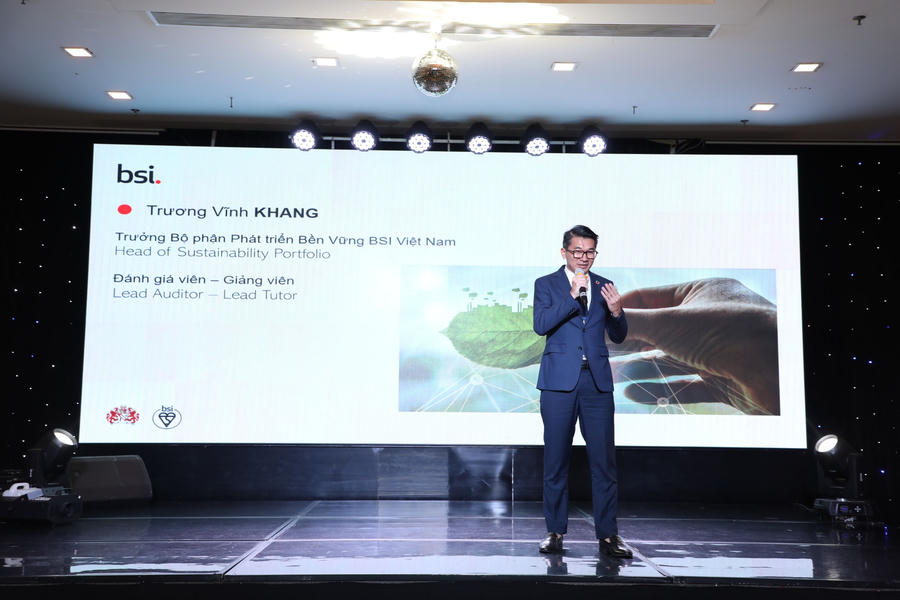 Ông Trương Vĩnh Khang – Trưởng Bộ phận phát triển bền vững BSI Việt Nam chia sẻ tại hội nghị.