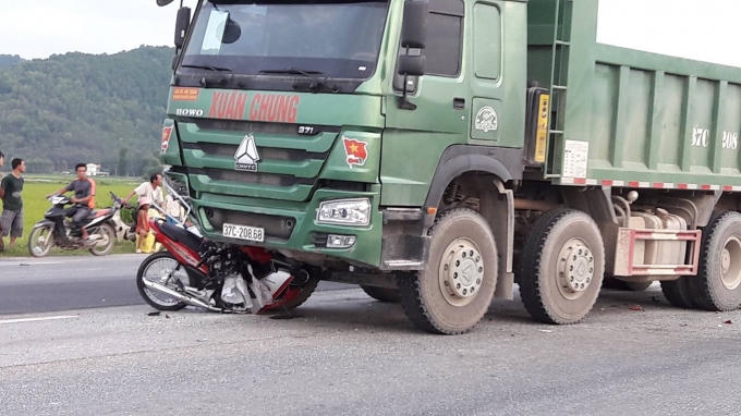 Hiện trường vụ tai nạn.