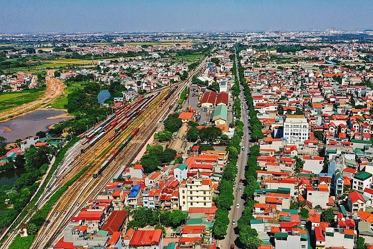 Từ năm 2025, Hà Nội chỉ còn 56 đơn vị hành chính cấp xã. Trong ảnh là 1 góc huyện Gia Lâm. (Ảnh badongsan.com.vn)