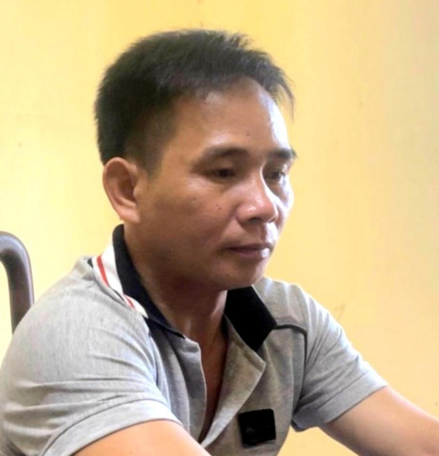 Đối tượng Nguyễn Văn Phương tại cơ quan Công an.