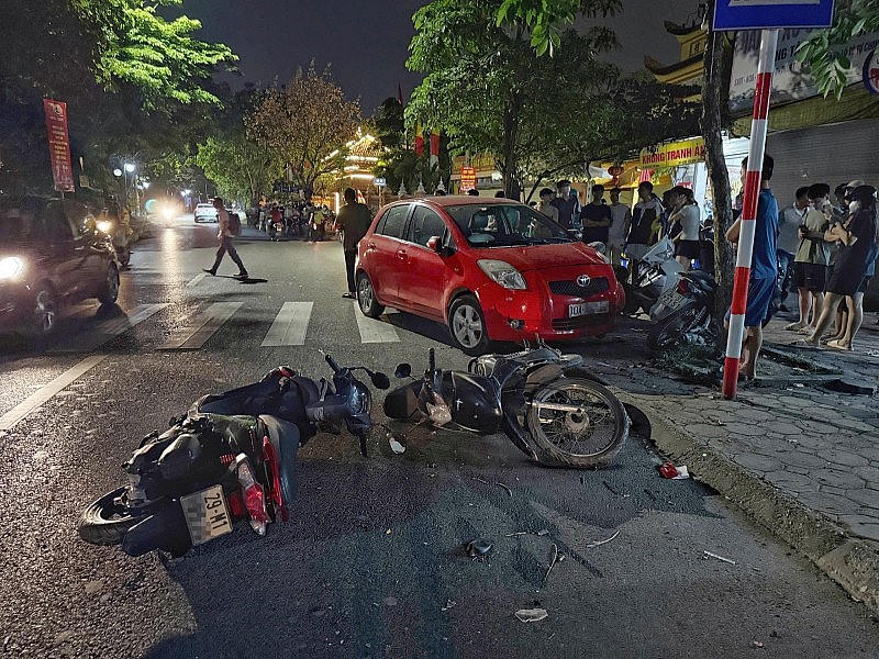 Hiện trường vụ tai nạn.