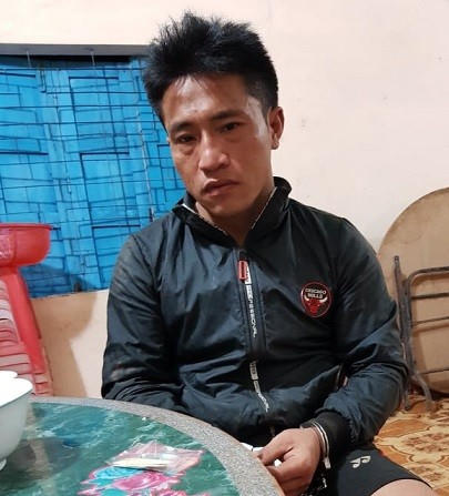 Đối tượng Duệ khi bị bắt giữ.