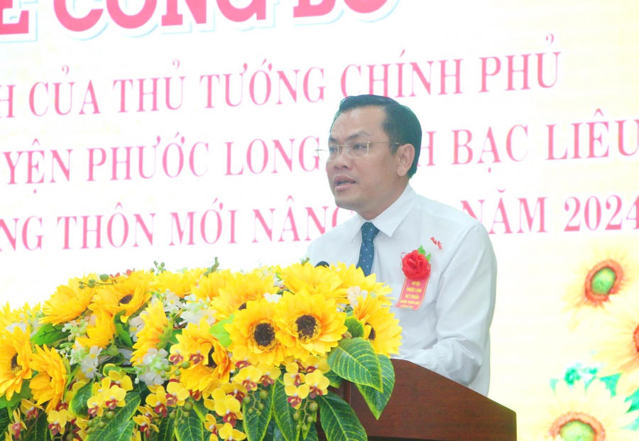 Ông Ngô Vũ Thăng - Phó Chủ tịch UBND tỉnh Bạc Liêu, phát biểu chỉ đạo tại buổi lễ.