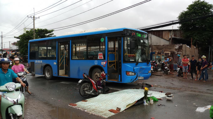 Hiện trường vụ tai nạn.