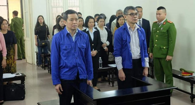 Các bị cáo tại tòa.