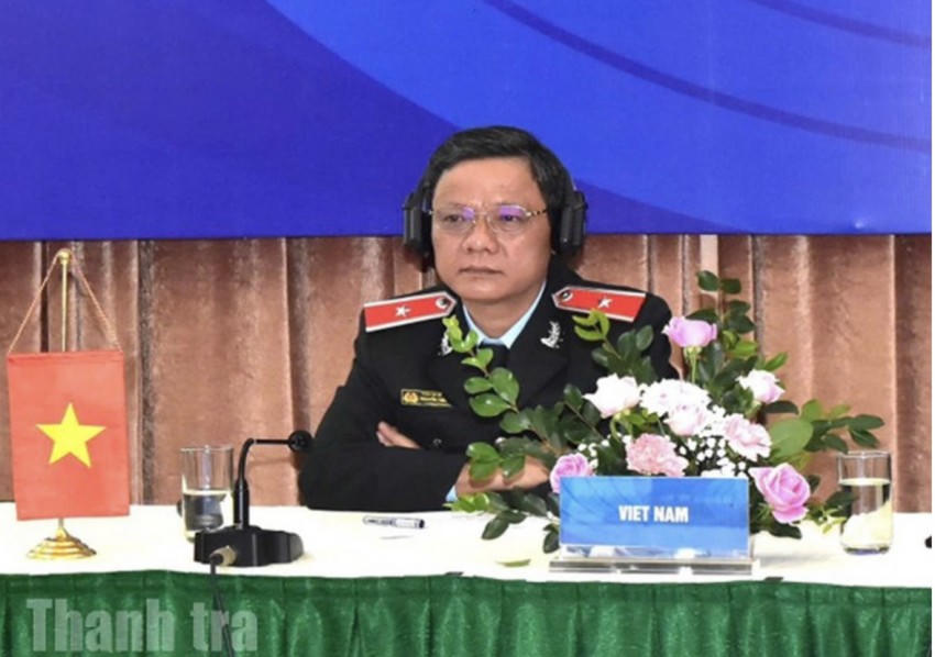 Anh Nguyễn Tiến Tùng dự Hội nghị thanh tra lao động quốc tế với tư cách Trưởng đoàn năm 2022. Ảnh: BTT