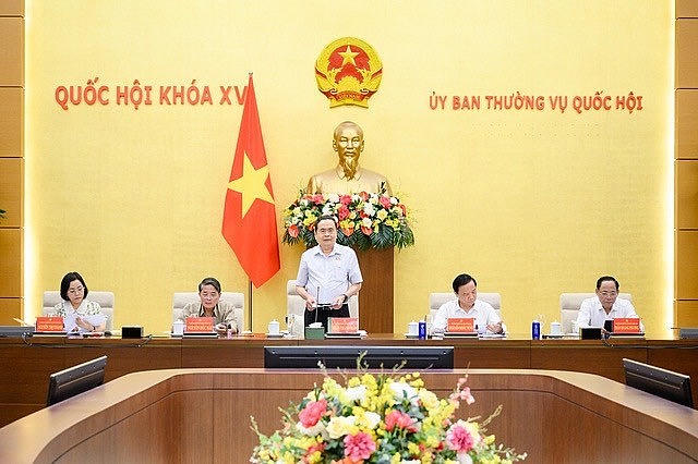 Quang cảnh phiên họp thứ nhất của Ủy ban dự thảo - Ảnh: Media Quốc hội