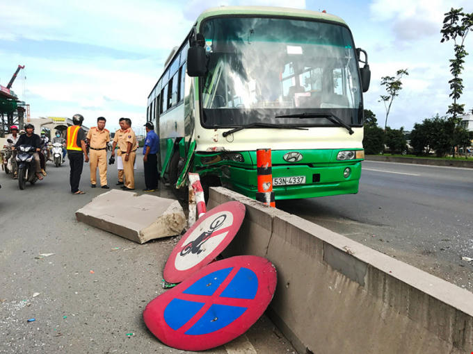 Hiện trường vụ tai nạn.
