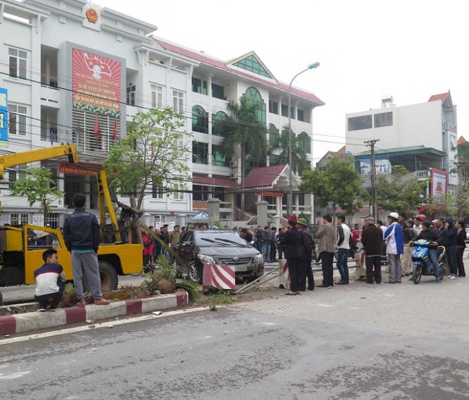 Hiện trường vụ tai nạn.