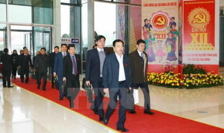 Các đại biểu dự Đại hội sáng 25/1/2016.